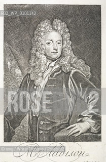 (1672-1719) British writer. Joseph Addison was a poet, essayist and playwright..copyright©nmg/Writer Pictures/Rosebud2