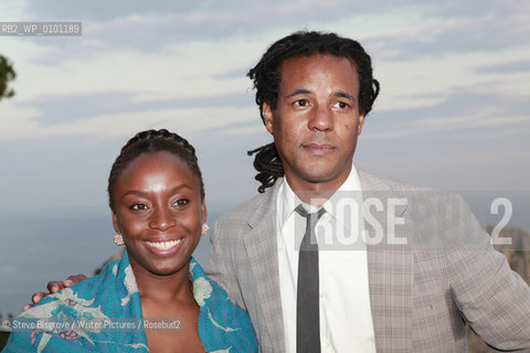 Chimamanda Ngozi Adichie and Colson Whitehead in Capri for Le Conversazioni (The Conversations). Capri, Italy. 27/6/2010..copyright©Steve Bisgrove/Writer Pictures/Rosebud2