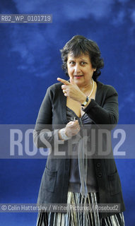 Yasmin Alibhai-Brown at the Edinburgh Book Festival, ..copyright©Colin Hattersley/Writer Pictures/Rosebud2