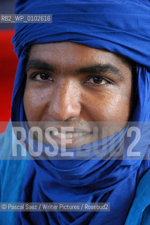 Malian Tuareg writer Moussa Ag Assarid at the Salon du Livre (Book Fair) in Paris, March 2006..Copyright©Pascal Saez/Writer Pictures/Rosebud2