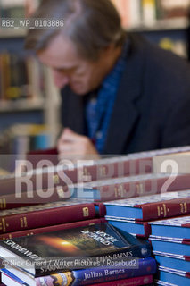 Julian Barnes portrait and signing LRB specially bound limited & first editions of his new book Nothing to be Frightened of  just published by Cape . Pictured in the London Review of Books bookshop Bloomsbury London Wc1...copyright©Nick Cunard/Writer Pictures/Rosebud2