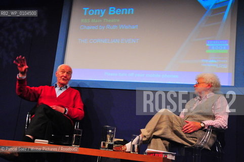Tony Benn at The Edinburgh International Book Festival 2008..Copyright©Pascal Saez/Writer Pictures/Rosebud2