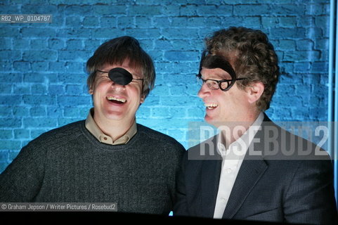 Ridley Pearson (glasses) and Dave Barry who have written a prequel to Peter Pan..Copyright©Graham Jepson/Writer Pictures/Rosebud2