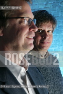 Ridley Pearson (glasses) and Dave Barry who have written a prequel to Peter Pan..Copyright©Graham Jepson/Writer Pictures/Rosebud2