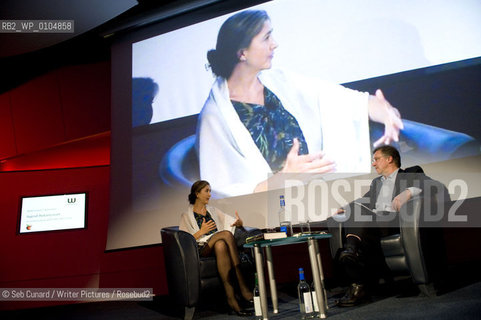 Ingrid Betancourt and John McCarthy at “Ingrid Betancourt: Even Silence Has An End.  .In conversation with John McCarthy”, Congress Centre, London, October 6, 2010. ..Copyright©Seb Cunard/Writer Pictures/Rosebud2