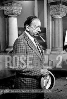 Robert Bloch, American writer,at the  Festival de Metz, France, May 4th, 1985..Copyright©Gilbert Gallerne/Writer Pictures/Rosebud2