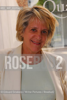 Image ID: .Denise Bombardier at Nostalgie Radio In Brussels.Writer of  Propos dune moraliste, Edna; Irma et Gloria.Copyright©Edouard Smekens/Writer Pictures/Rosebud2