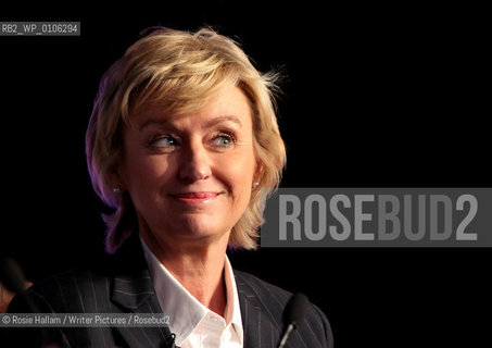 Tina Brown, former editor of Vanity Fair and The New Yorker who now runs the opinion website The Daily Beast at Hay 2010..Copyright©Rosie Hallam/Writer Pictures/Rosebud2