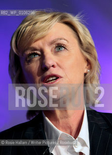 Tina Brown, former editor of Vanity Fair and The New Yorker who now runs the opinion website The Daily Beast at Hay 2010..Copyright©Rosie Hallam/Writer Pictures/Rosebud2