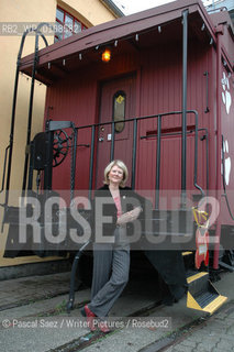 Canadian writer Maggie de Vries, author of childrens books Chance and the Butterfly, and Tale of a Great White Fish  at the Vancouver International Writers and Readers Festival...Copyright©Pascal Saez/Writer Pictures/Rosebud2