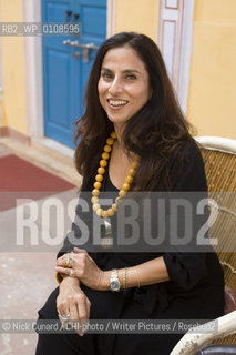 Shooba De, Indias answer to Jackie Collins!  ..Final day of the 5th DSC Jaipur Literature Festival, Rajastan India , 21-25 Jan 2010 one of the leading literature festivals in Asia a mix of panel discussions, lectures and readings by world renowned authors . Music also figures prominently in the evening programme...copyright©Nick Cunard/CHI-photo/Writer Pictures/Rosebud2