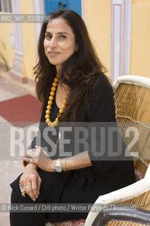 Shooba De, Indias answer to Jackie Collins!  ..Final day of the 5th DSC Jaipur Literature Festival, Rajastan India , 21-25 Jan 2010 one of the leading literature festivals in Asia a mix of panel discussions, lectures and readings by world renowned authors . Music also figures prominently in the evening programme...copyright©Nick Cunard/CHI-photo/Writer Pictures/Rosebud2