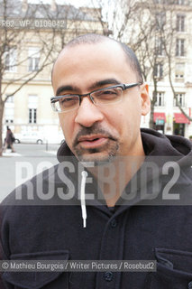 Junot Diaz, photographed in Paris..Copyright©Mathieu Bourgois/Writer Pictures/Rosebud2