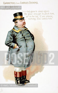 The Fat Boy from the Pickwick Papers.Illustrations by London artist Kyd.Copyright©NMG/Writer Pictures/Rosebud2