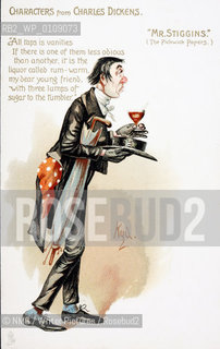 Mr Stiggins from the Pickwick Papers.Illustrations by London artist Kyd.Copyright©NMG/Writer Pictures/Rosebud2