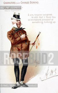 Mr Micawber from David Copperfield..Illustrations by London artist Kyd.Copyright©NMG/Writer Pictures/Rosebud2