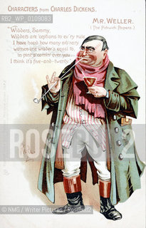 Mr Weller from the Pickwick Papers..Illustrations by London artist Kyd.Copyright©NMG/Writer Pictures/Rosebud2