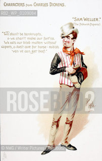 Sam Weller from the Pickwick Papers..Illustrations by London artist Kyd.Copyright©NMG/Writer Pictures/Rosebud2