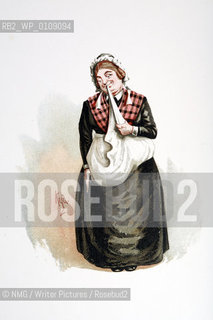 Mrs Bardell from the Pickwick Papers..Illustrations by London artist Kyd.Copyright©NMG/Writer Pictures/Rosebud2