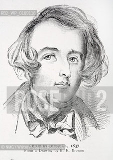 Charles Dickens (1812-1870).English Novelist..Copyright©NMG/Writer Pictures/Rosebud2