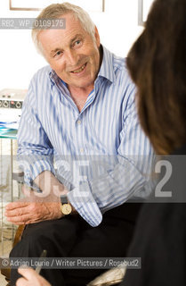 Jonathan Dimbleby, Broadcaster.  Photographed at home being interviewed by Liz Barclay..copyright©Adrian Lourie/Writer Pictures/Rosebud2