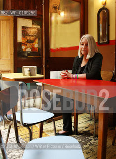 Jenny Diski photographed at Cafe Kick! in Exmouth Market, London.Please give credit to photoshoot Location..copyright©Graham Jepson/Writer Pictures/Rosebud2