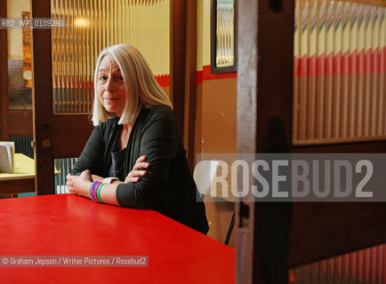 Jenny Diski photographed at Cafe Kick! in Exmouth Market, London.Please give credit to photoshoot Location..copyright©Graham Jepson/Writer Pictures/Rosebud2