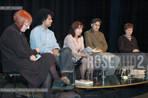 Edinburgh, UK - 9 June 2007 - From left to right, chair Jackie McGlone and Debut authors Sarfraz Manzoor,Libby Brooks,Daljit Nagra and Lynsey Hanley at the Debut Authors Festival 2007 held at the Traverse Theatre in Edinburgh...Copyright©Pascal Saez/Writer Pictures/Rosebud2