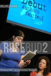 Edinburgh, UK - 9 June 2007 - From left to right Debut author Annie Freud and chair Faith Liddell at the Debut Authors Festival 2007 held at the Traverse Theatre in Edinburgh...Copyright©Pascal Saez/Writer Pictures/Rosebud2