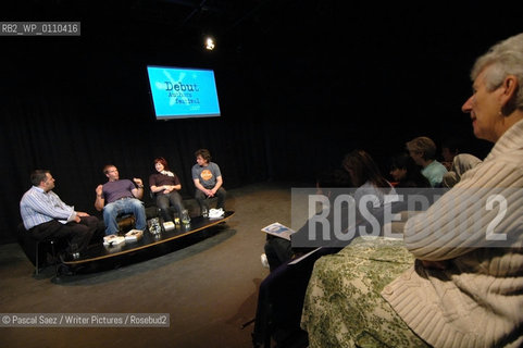 Edinburgh, UK - 9 June 2007 - From left to right chair Bob McDevitt and Debut authors Guy Grieve, Lois Pryce and Mark McNay at the Debut Authors Festival 2007 held at the Traverse Theatre in Edinburgh...Copyright©Pascal Saez/Writer Pictures/Rosebud2