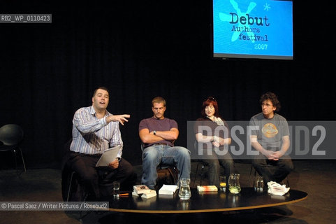 Edinburgh, UK - 9 June 2007 - From left to right chair Bob McDevitt and Debut authors Guy Grieve, Lois Pryce and Mark McNay at the Debut Authors Festival 2007 held at the Traverse Theatre in Edinburgh...Copyright©Pascal Saez/Writer Pictures/Rosebud2