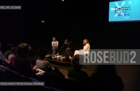 Famous first books discussion group at the Debut Author Festival 2007. Chaired by Stuart Kelly, literary Editor for Scotland on Sunday. With guest speakers Kirsty Gunn and Maria Alvarez..Traverse Theatre Edinburgh..Copyright©Alex Hewitt/Writer Pictures/Rosebud2
