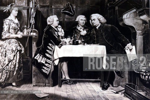 The Mitre Tavern showing Oliver Goldsmith, James Boswell and Sam Johnson.English..Copyright©NMG/Writer Pictures/Rosebud2