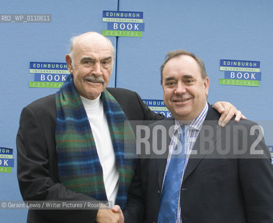 25 August 2008 - Edinburgh, UK - Scottish actor Sean Connery at the Edinburgh International Book Festival with First Minister Alex Salmond....Copyright©Geraint Lewis/Writer Pictures/Rosebud2