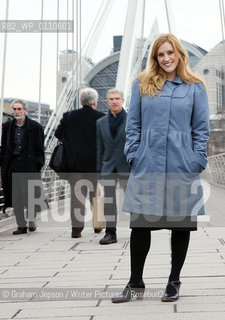 Kasey Edwards who has written a book a about leaving the world of work.  Photographed on the Hungerford bridge in London .                         .Copyright©Graham Jepson/Writer Pictures/Rosebud2