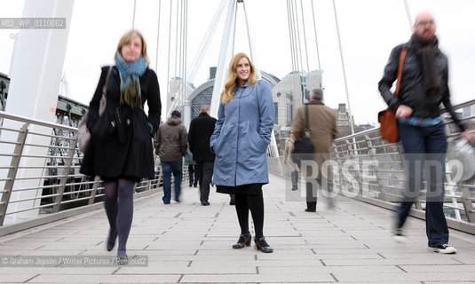 Kasey Edwards who has written a book a about leaving the world of work.  Photographed on the Hungerford bridge in London .                         .Copyright©Graham Jepson/Writer Pictures/Rosebud2