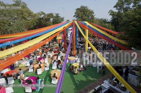 Final day of the 5th DSC Jaipur Literature Festival, Rajastan India , 21-25 Jan 2010 one of the leading literature festivals in Asia a mix of panel discussions, lectures and readings by world renowned authors . Music also figures prominently in the evening programme...copyright©Nick Cunard/CHI-photo/Writer Pictures/Rosebud2