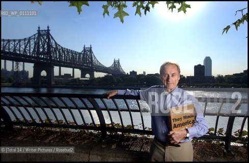 Photograph by © DAN CALLISTER.Author Sir Harold Evans October 07, 2004 who has written a new book Made in America pictured here in front of the Queensboro Bridge in Manhattan, New York..©[Total 14/Writer Pictures/Rosebud2