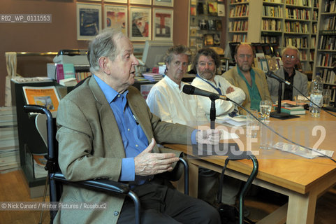 [L-R] James Fenton, Craig Raine, Zach Leader , Robert Conquest [seatd wheelchair] , M.Amis, Blake Morrison, and Anthony Thwaite . Clive Wilmer also in attendance but not pictured here..copyright©Nick Cunard/Writer Pictures/Rosebud2