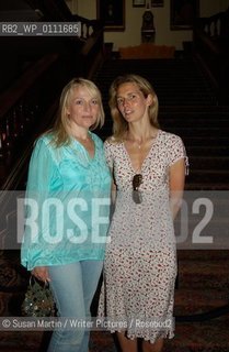 Helen Fielding and Caroline Spencer at the Althorp Literary Festival, Northampton, UK, June 19, 2005.  ..©Susan Martin/Writer Pictures/Rosebud2
