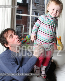 Nick Flynn and his daughter Maeve (aged 2) at home in Brooklyn, New York, USA.  ..copyright©Dan Callister/Writer Pictures/Rosebud2