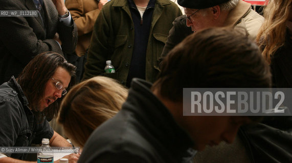 NEW YORK, NY - JAN 11, 2006:  Essayist David Foster Wallace at The Strand bookstore in Manhattan, New York, on Wednesday, January 11, 2006.  Wallace read from and signed his book, Consider the Lobster.  ....Copyright©Suzy Allman/Writer Pictures/Rosebud2