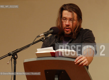 David Foster Wallace photographed at a reading at All Saints Church in San Francisco at an event sponsored by Booksmith on January 16, 2006 during the tour.for Consider the Lobster. David was found dead at his home on the 12th September 2008.American novelist, essayist, and short story writer, and a professor at Pomona College in Claremont, California...Copyright©Steve Rhodes/Writer Pictures/Rosebud2