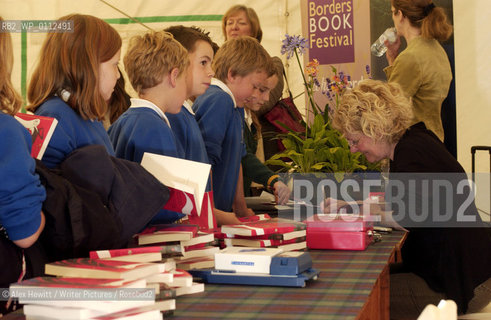 Events at the Borders Book Festival 2007, held in Melrose in the Scottish Borders...Childrens Author Vivian French inside the Festival Marquee..Copyright©Alex Hewitt/Writer Pictures/Rosebud2