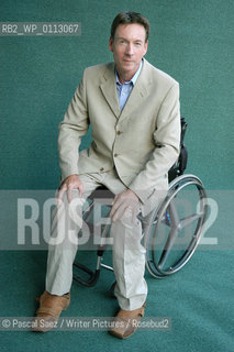 Writer and journalist Frank Gardner at the Edinburgh International Book Festival. Frank Gardner was shot at point blank range in Saudi Arabia whilst making a film about Al Qaeda...Copyright©Pascal Saez/Writer Pictures/Rosebud2