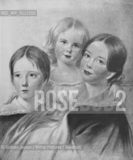 Marianne, Meta and Flossy Gaskell.  Pastel by C A Duval, 1845.Copyright©Graham Jepson/Writer Pictures/Rosebud2