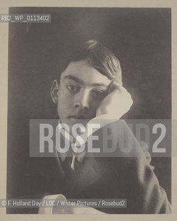 A possible photograph of Kahlil Gibran pictured in late 19th Century fashions of New York circa 1896.Lebanese American artist, poet, writer, philosopher and theologian..copyright©F. Holland Day/LOC/Writer Pictures/Rosebud2