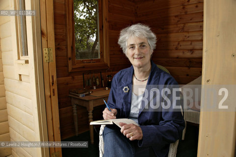 Valerie Gillies, Scottish poet and non-fiction writer, photographed in her writing shed in her Edinburgh garden, May 27, 2005..©.Lewis J. Houghton/Writer Pictures/Rosebud2