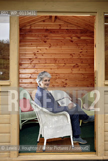 Valerie Gillies, Scottish poet and non-fiction writer, photographed in her writing shed in her Edinburgh garden, May 27, 2005..©.Lewis J. Houghton/Writer Pictures/Rosebud2