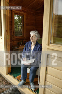 Valerie Gillies, Scottish poet and non-fiction writer, photographed in her writing shed in her Edinburgh garden, May 27, 2005..©.Lewis J. Houghton/Writer Pictures/Rosebud2